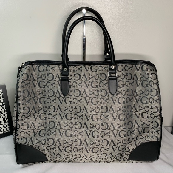 Valentino Ghiberty monogram canvas and leather duffel/travel bag and pochette - Picture 2 of 10